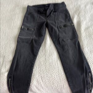 J Brand Black Cargo Pants with Tapered Fit